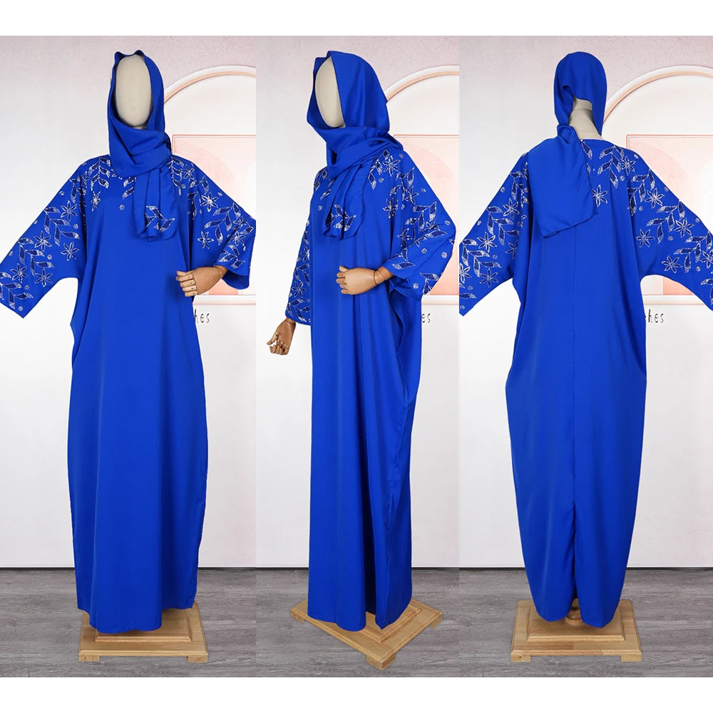 Maxy Abayas for Women Dubai Luxury African Muslim Fashion Dress Caftan Marocain Evening Party Dresses Boubou Robe Djellaba Femme