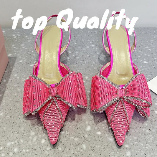 Visco Fashion Sandilya's Woman High-heeled Shoes Women Summer Party Dress Shoes Thin High Heels Sandals  Rhinestone Chain Decor