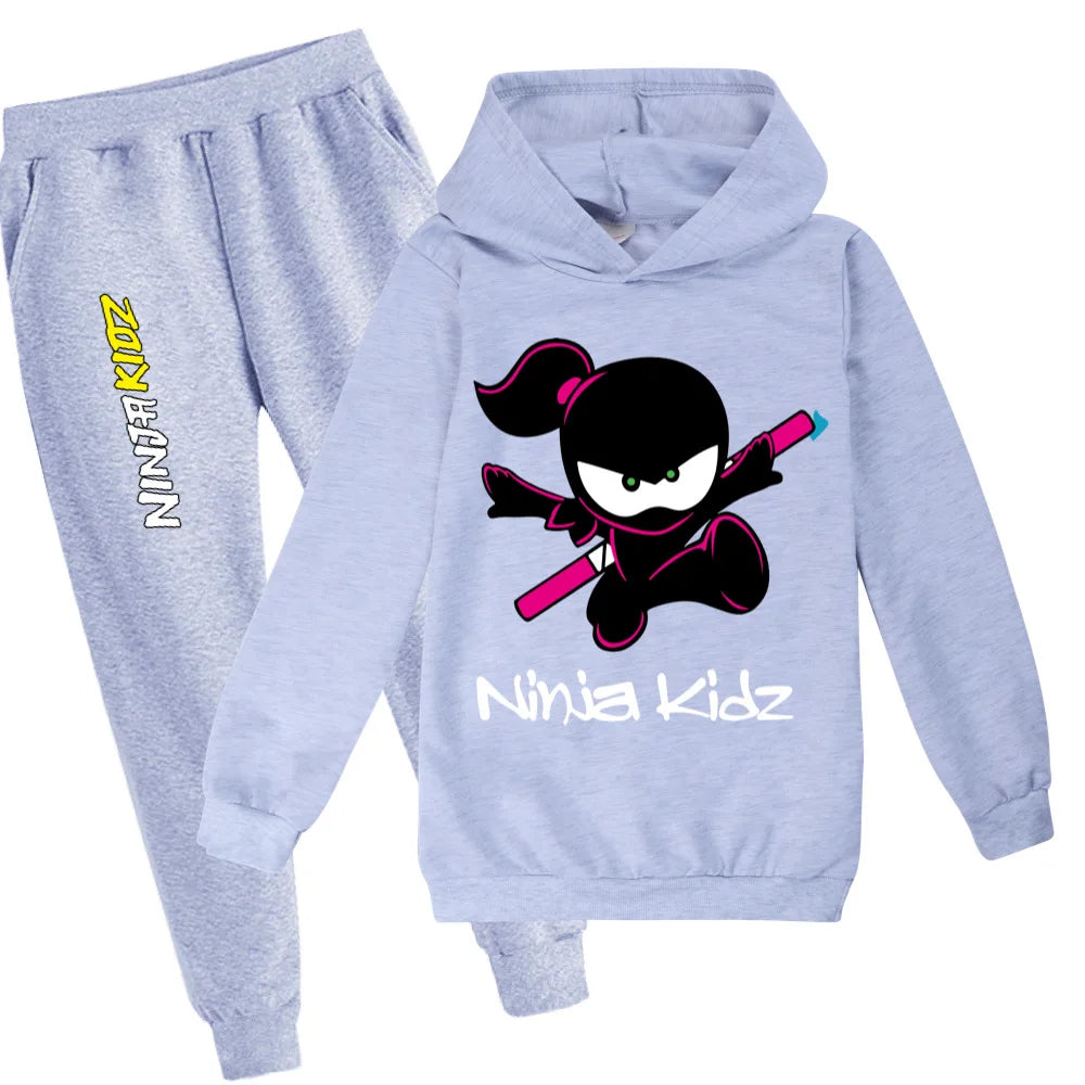 Maxy Fall Boys T Shirts Hoodies 2pcs Sets Toddler Girl Winter Clothes NINJA KIDZ Kids Christmas Clothing Fashion Children Outfits