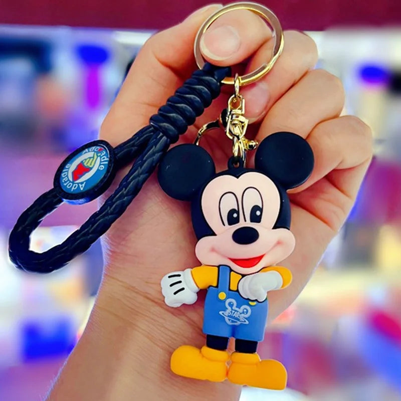 Maxy Anime Disney Figure Villain Maleficent The Evil Queen Cruella Silicone Keychain Bag Key Ring Pendant Children Toy Birthday Gifts