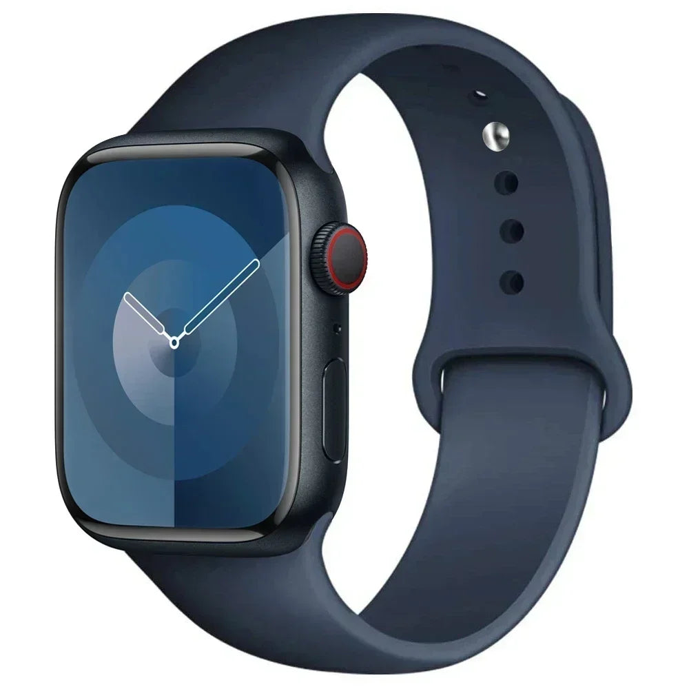Maxy Silicone Band For Apple Watch strap 44mm 45mm 40mm 41mm 42-46mm sport bracelet iwatch series 8 7 6 5 4 9 10 11 SE-Ultra 2/3 49mm