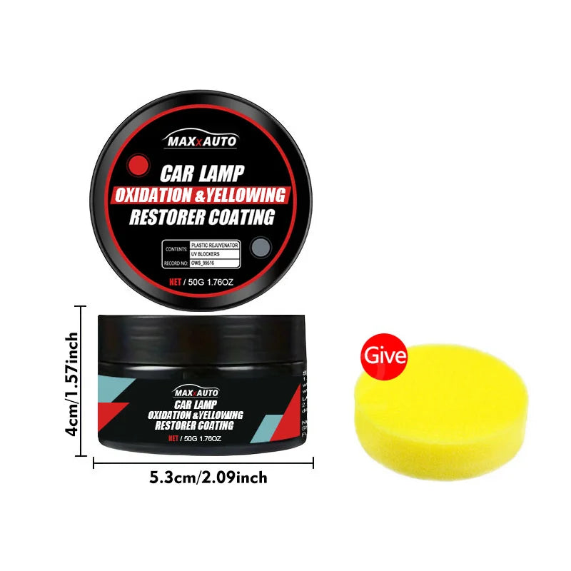 Visco Car Headlight Restoration Polishing Kit - Scratch Remover and Oxidation Cleaning Repair Paste, Used for Polishing Car Headlights, Restoring Bright Shine