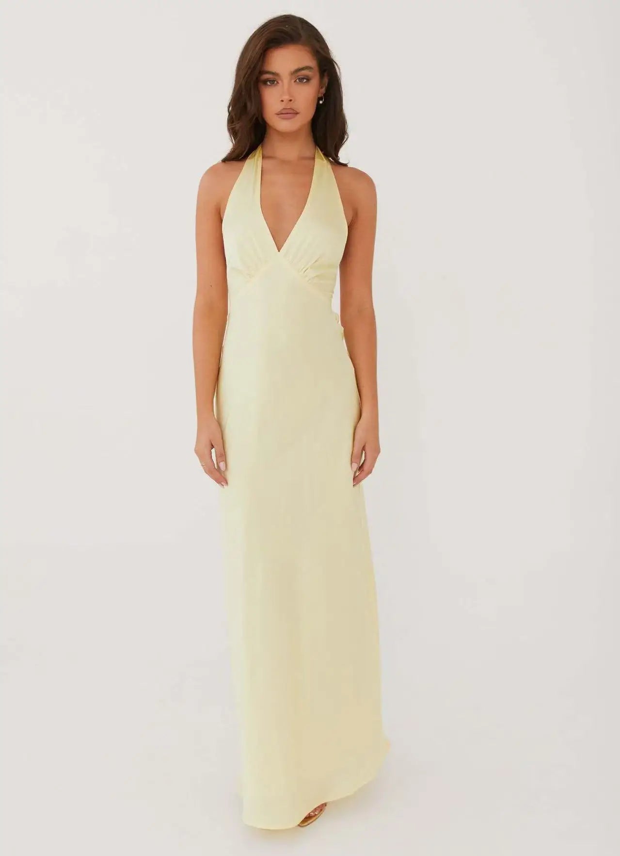 Maxy Sega Satin Bridesmaid Dress Long Length Formal Wrap Sexy Bridesmaid Dress Evening Dress Wedding Cocktail Dresses