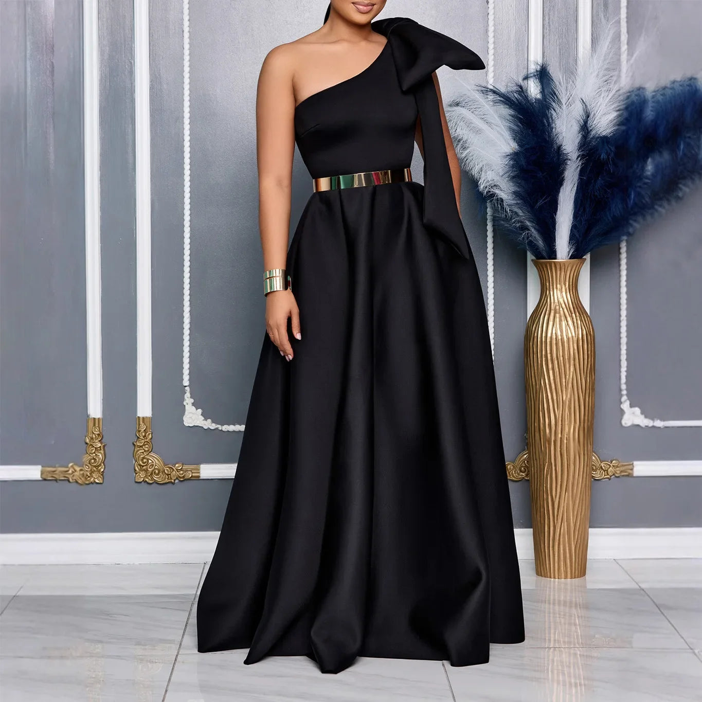 Amay Party Evening Dresses for Women Spring Elegant African Sleeveless Polyester Long Maxy Dress Dashiki African Clothes
