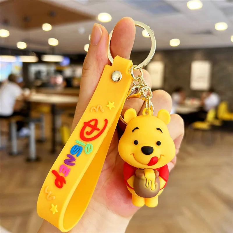 Maxy Anime Disney Figure Villain Maleficent The Evil Queen Cruella Silicone Keychain Bag Key Ring Pendant Children Toy Birthday Gifts