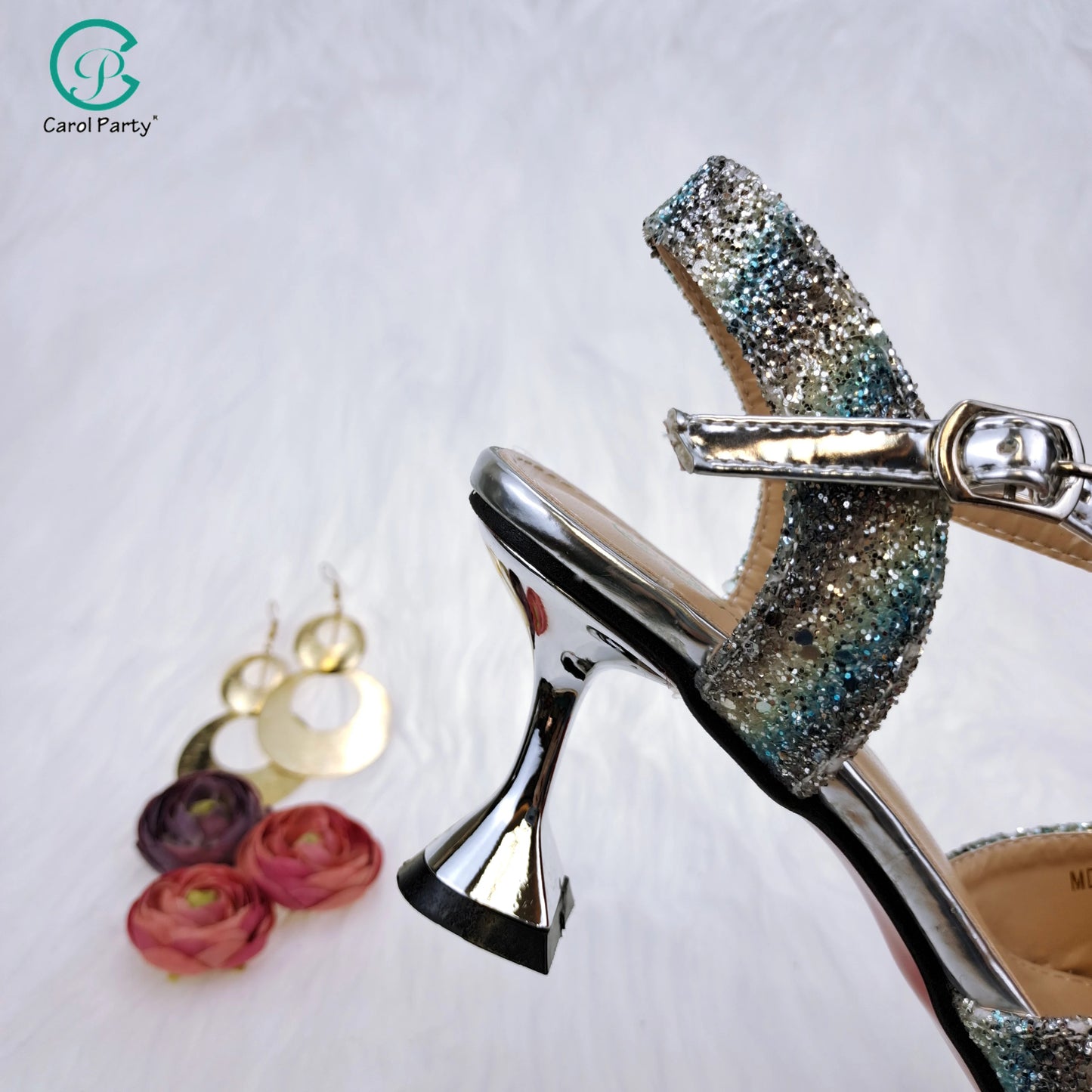 New Arrival Special Style Italian Design African Women Shoes and Bag Set Nigeria Ladies Shoes and Bag in Blue Color