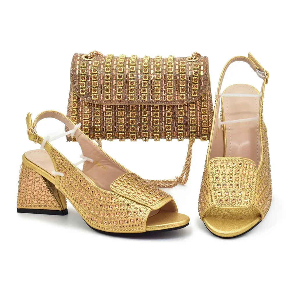 Maxy New Arrival Italian Shoe and Bag Set for Party in Women Bag and Shoes Sets for Women 2024 Luxury Wedding Shoes Woman Bride