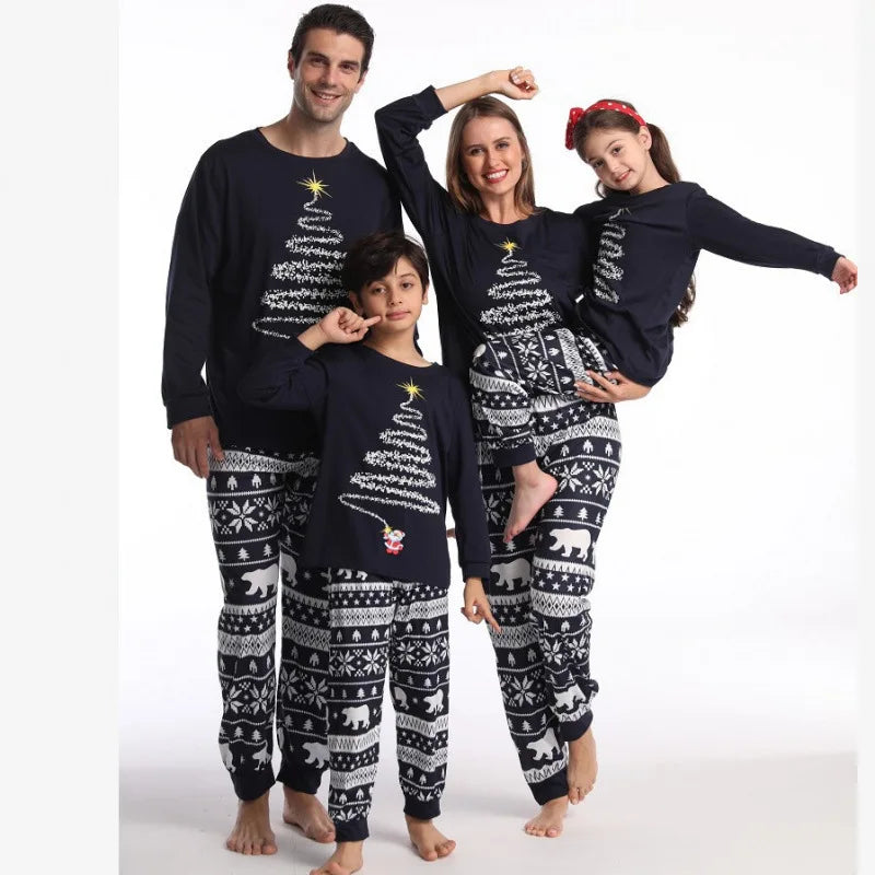 Maxy Christmas Family Matching Outfits Polar Kids Pajamas Sets Xmas Pj's Clothes