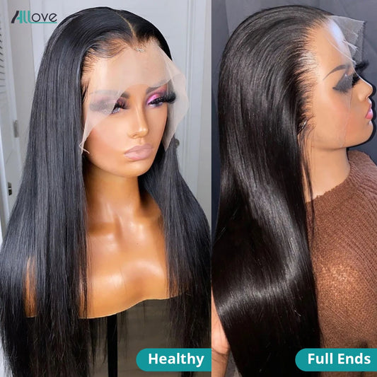 Amay 5x5 6x6 Lace Closure Wig Straight Human Hair Wigs 4x4  Transparent Lace Wig For Women Brazilian Remy Hair Wigs