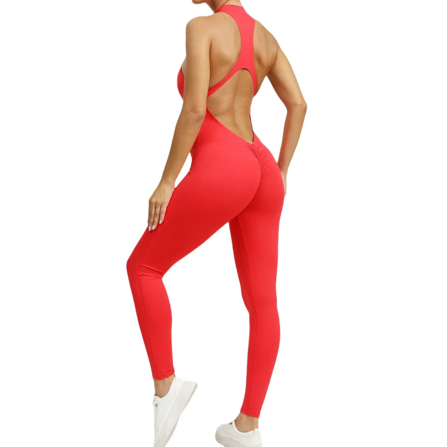 Seamless Yoga Set Jumpsuits One-Piece Zipper Sports Fitness Female Gym Fitness Beauty Back Running Training Tracksuits for Women