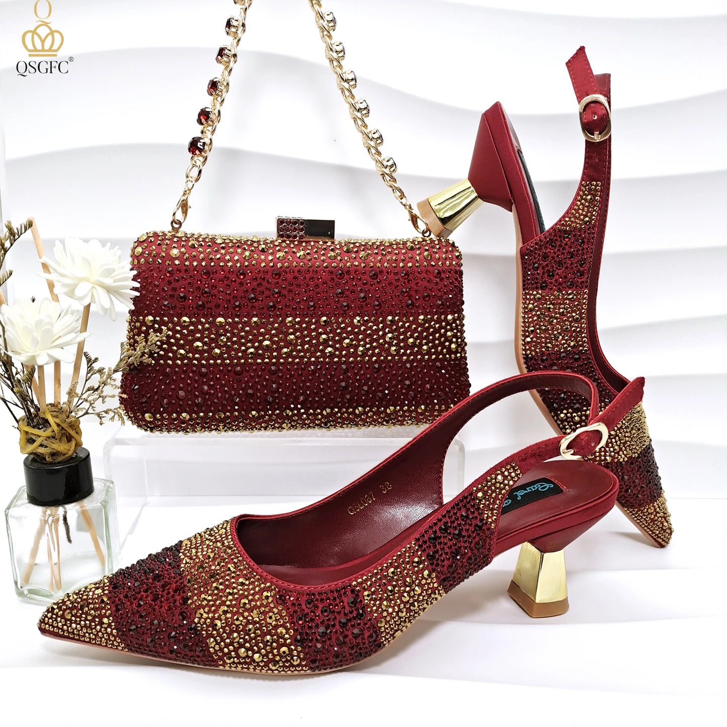 Maxy New Arrive Design Party Shoes with Matching Clutch Bag Hot African Wedding With Women Heel Shoes And Bag Set Party