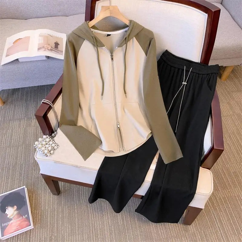 Maxy Fashion Women Track Suits Sports Wear Jogging Suits Ladies Hooded Tracksuit Set Clothes Hoodies+Sweatpants Sweat Suits clothing