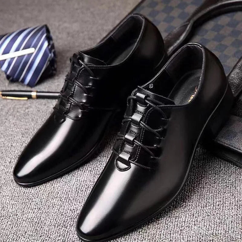 Amay Fashion Casual Business Leather Shoes Black Work Loafers Shoes Tenis Masculino Driving Designer Dress Italian Formal Shoes Men