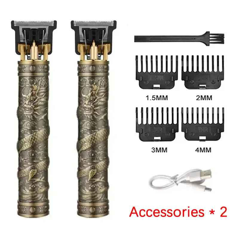 Maxy Vintage T9 Hair Clipper Beard Shaving Body Hair Trimmer Clippers Electric Men Haircut Machine 0mm Barber Shaver