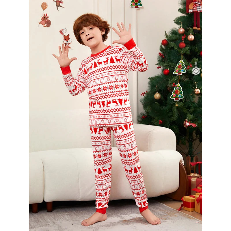 Maxy Christmas Matching Family Pajamas New Year Xmas Pyjamas Adult Child Clothing Outfits Father Mother Kids Baby Dog Clothes