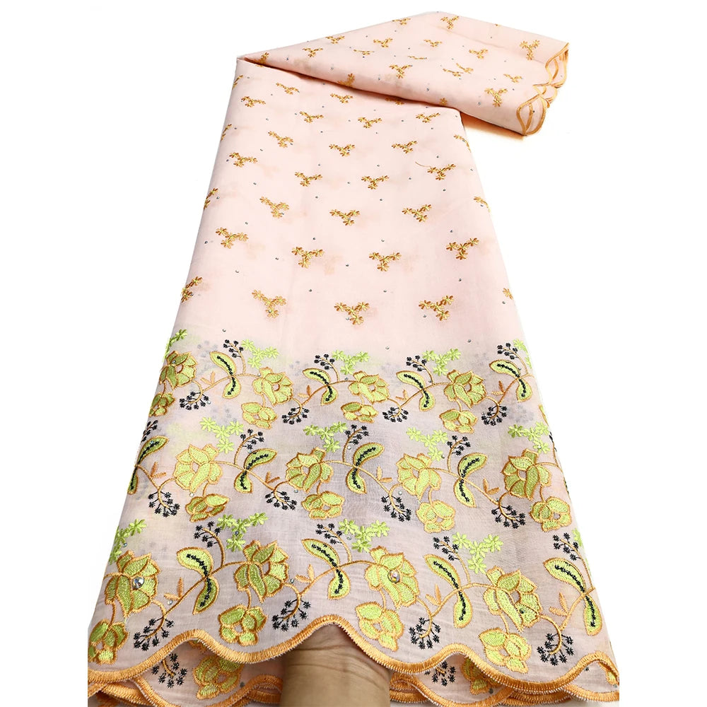 Maxy 5Yards Wholesale Cotton Lace Fabric Embroider Swiss Voile Lace Fabrics Sewing For Women Wedding Party Dress