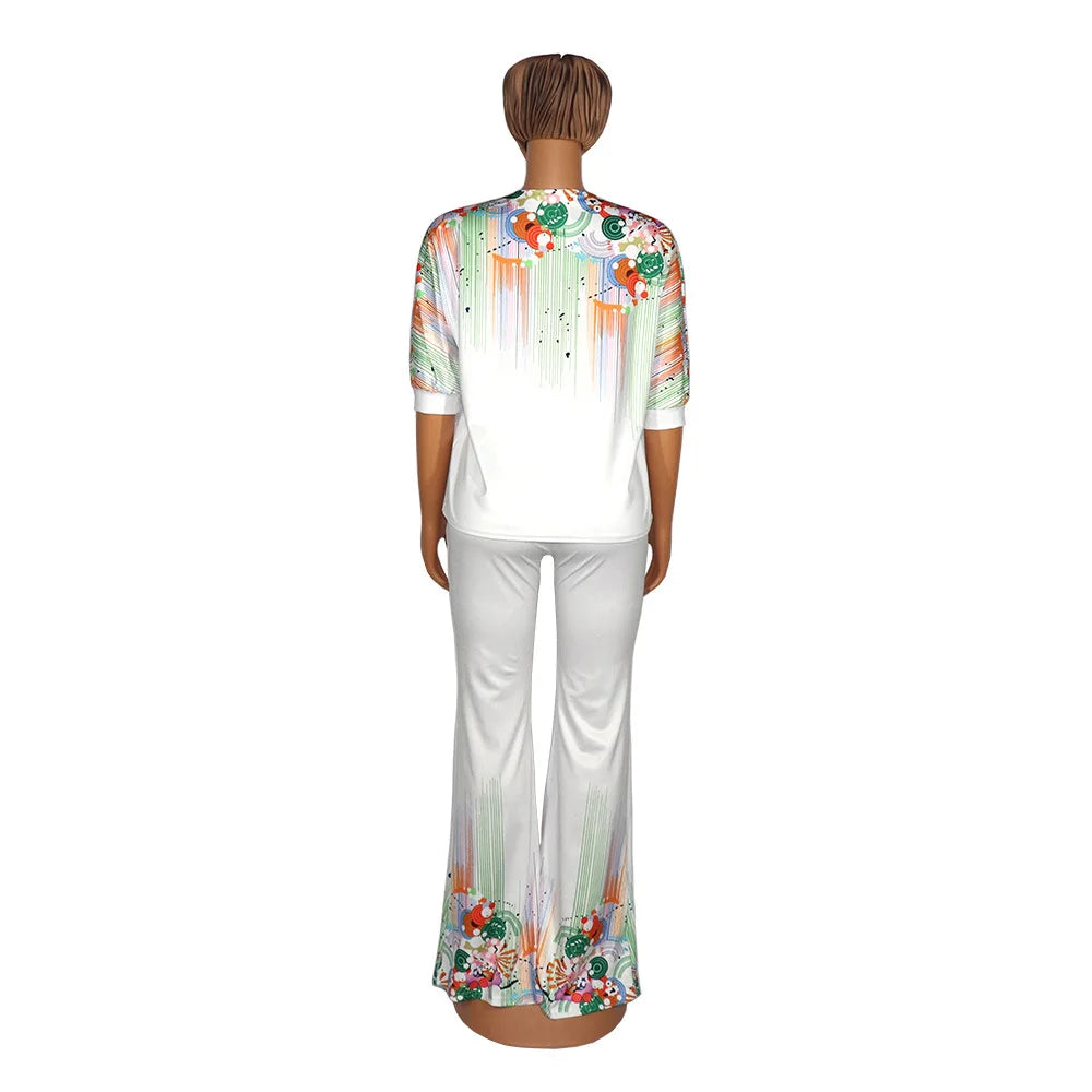 Maxy 2 Piece Set Africa Clothes 2024 African New Dashiki Fashion Suit Top And Trousers Super Elastic Party Big Size For Lady