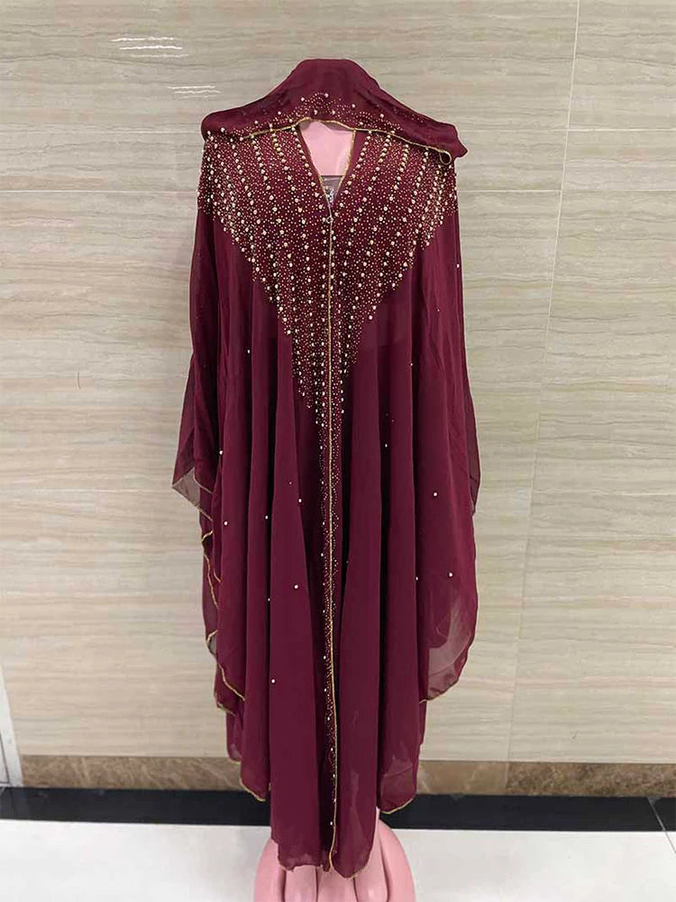 Amay Fashion African Sequined Dress Women Elegant Traditional Gown Gown Ladies Wedding Dress Women's Party Dress Muslim Dress