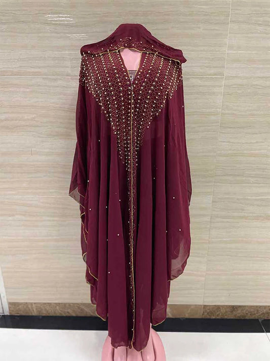 Amay Fashion African Sequined Dress Women Elegant Traditional Gown Gown Ladies Wedding Dress Women's Party Dress Muslim Dress