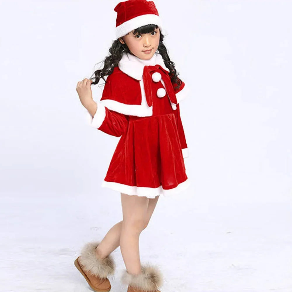 Christmas Baby Clothes Kids Santa Claus Cosplay Costume Boys Long Sleeve Clothes Toddler Girls Dress Cute Infant Winter Outwear