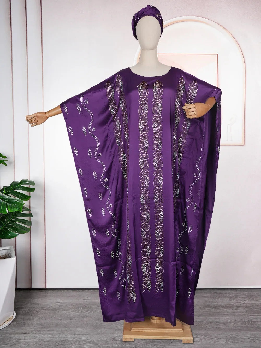 Maxy Plus Size African Dresses for Women Autumn African Half Sleeve Polyester Party Evening Long Maxy Dress Outfits Africa Clothing