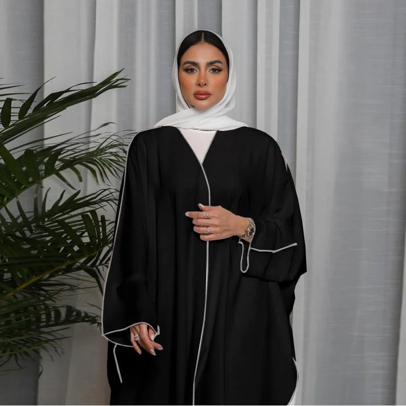 Maxy Open Casual Abaya Large Size Prayer Dress Jalabiya Turkey Islamic Muslim Clothing Women Moroccan Kaftan Woman Modest Outfits