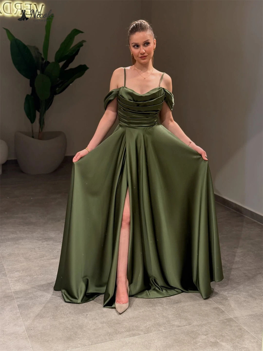 Maxy Robe De Cocktail Femme Slim Shoulder Straps Luxurious Women's Evening Dresses Woman Elegant Line A Luxury Prom Dresses
