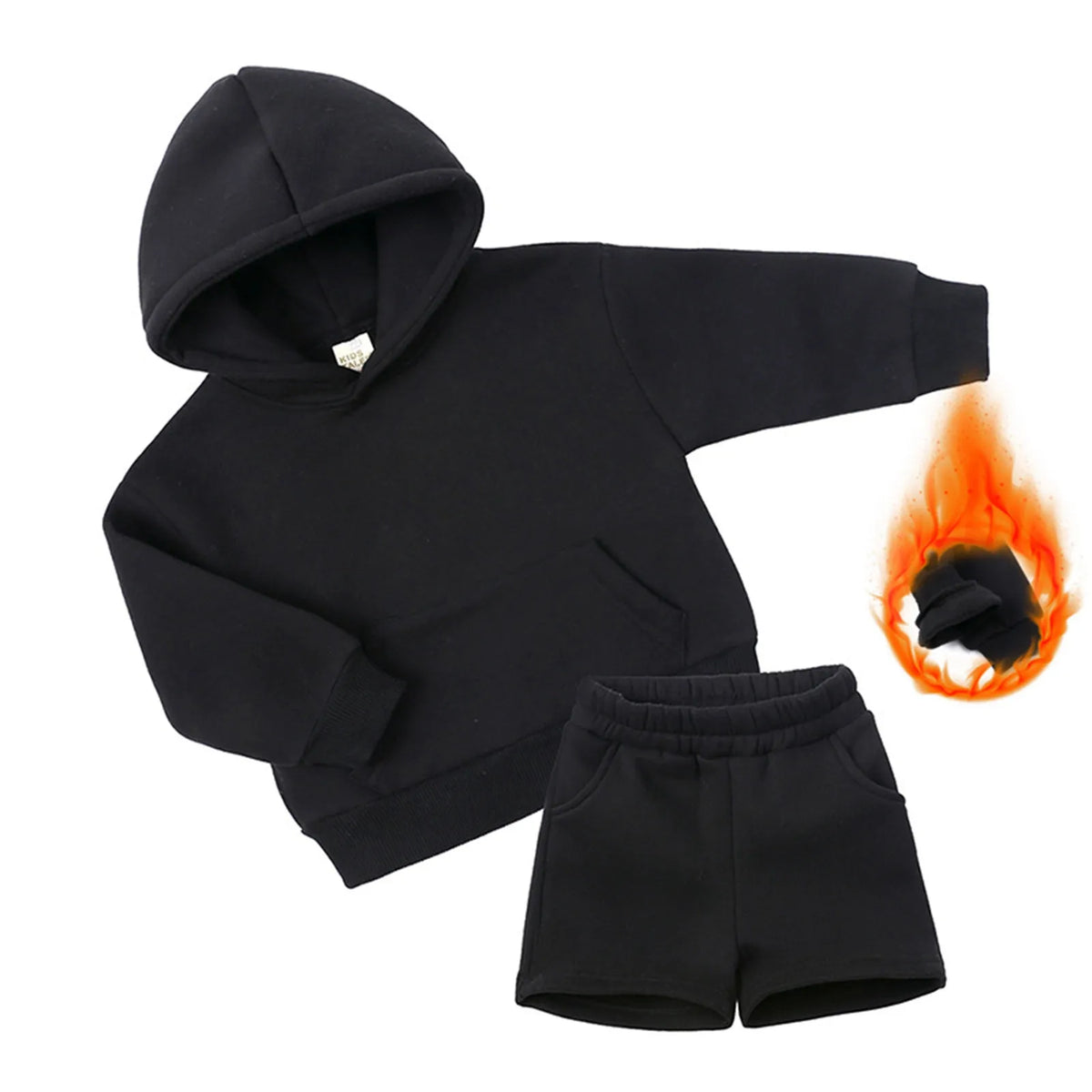 Maxy Children Kids Outfits Autumn Suits Solid Color Fleece Pants+Long Sleeve Sweatshirt Clothes For Toddler Boys Girls Tracksuit Set