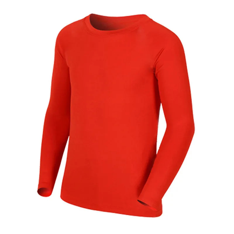 Amay Kids Children Boy Girl Running Long T Shirt Fitness Sport Basketball Football Outdoor Hiking Jogging Riding Soccer Clothes J25