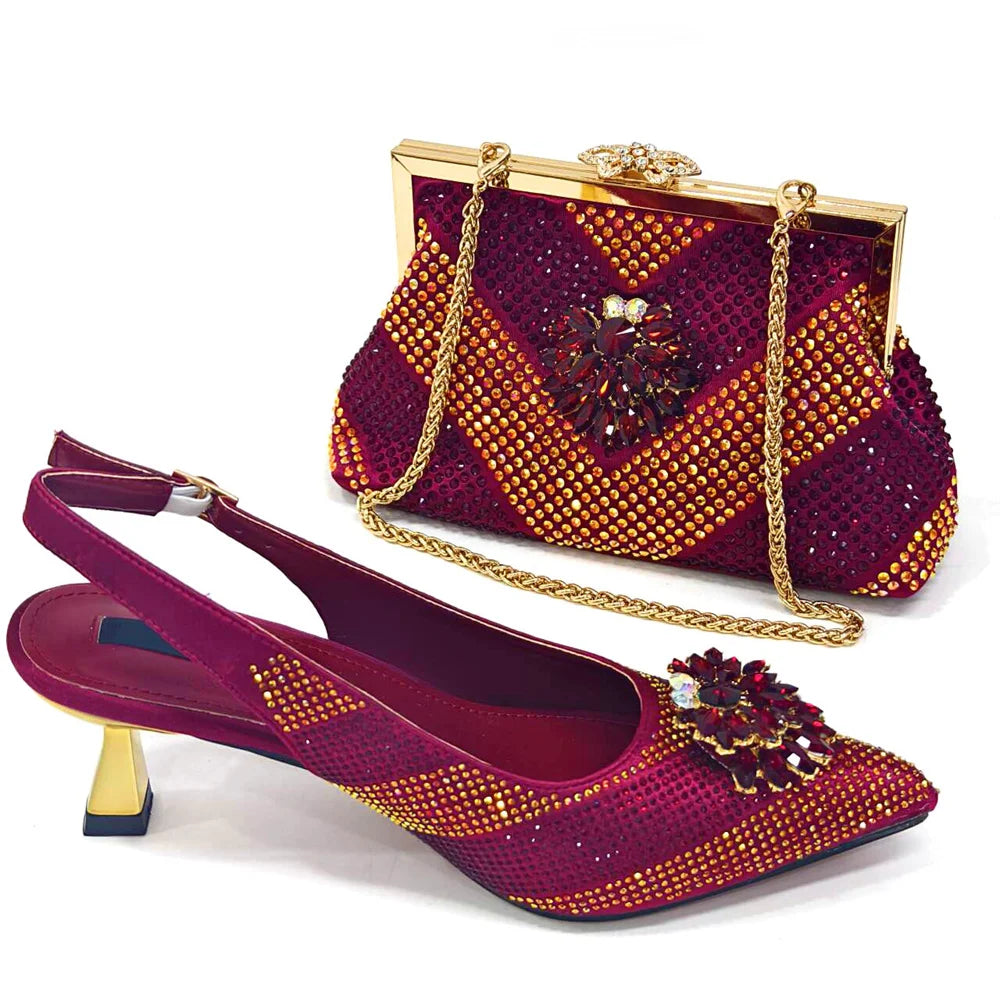 Maxy Fashion Shoes With Matching Bags For Wedding Women Shoes And Bag To Match For Parties Nigerian Shoes And Bag Set