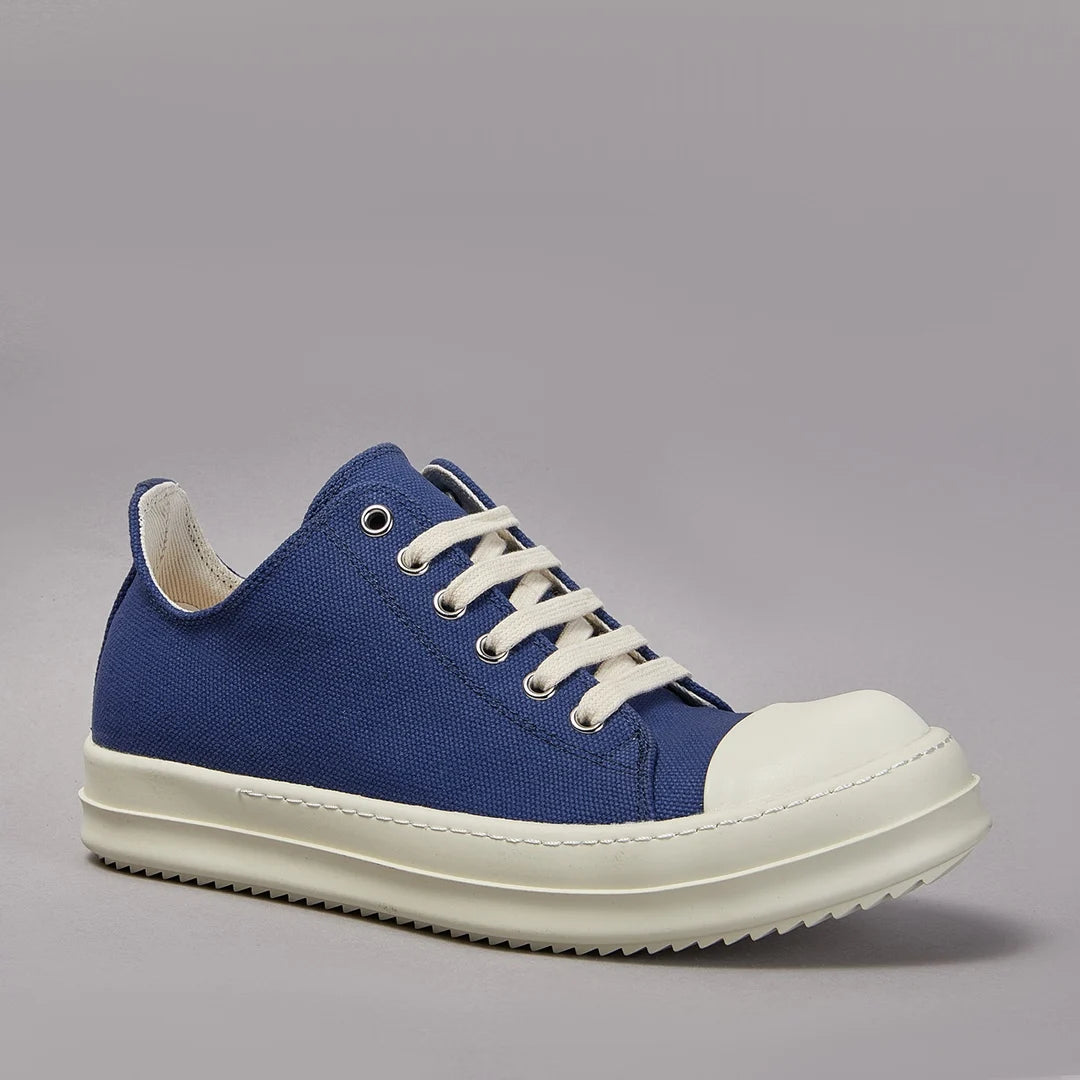 Maxy Ricks Luxury Design Canvas Blue Casual Shoes for Women Owens Causal Shoes for Men Owens Women Low-top Flat Sneakers Men Sneakers