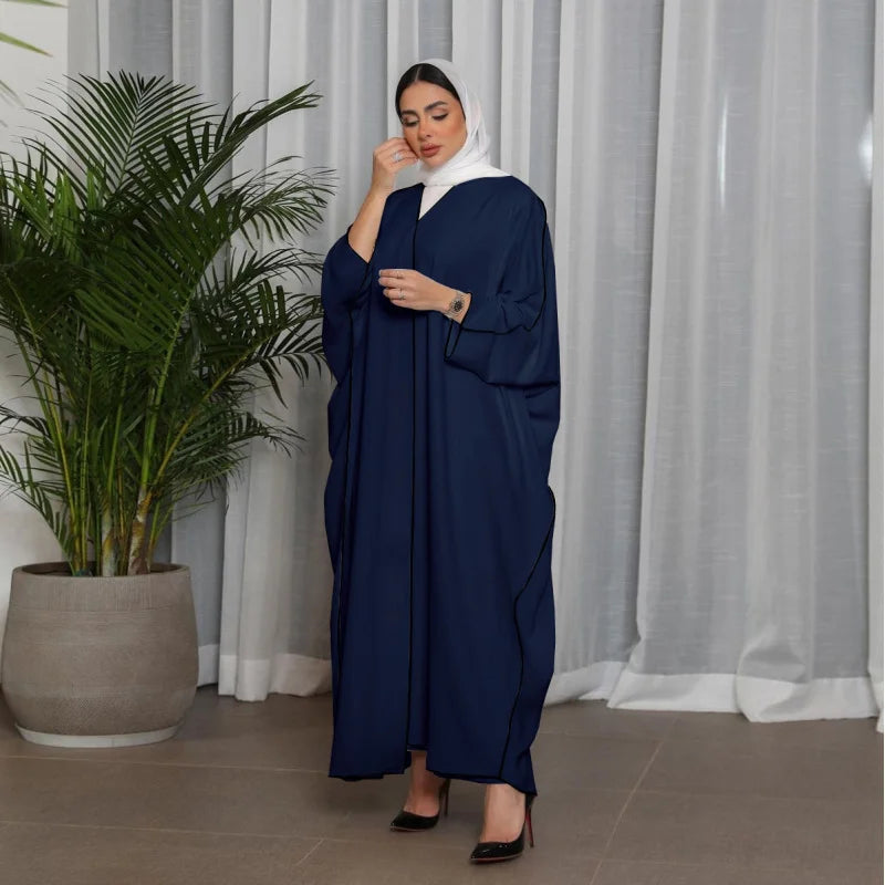 Maxy Open Casual Abaya Large Size Prayer Dress Jalabiya Turkey Islamic Muslim Clothing Women Moroccan Kaftan Woman Modest Outfits