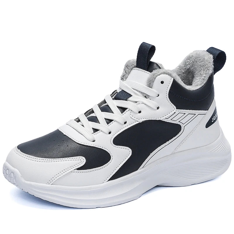 Maxy Plus Big Size 49 50 51 Winter Leather Sneakers Casual Sports Shoes Super Warm Inner Plush Frost-Resistant