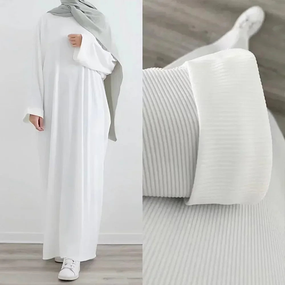 Maxy Autumn Rib Knit Abaya for Women Muslim Winter Clothes Casual Long Hijab Dress Islamic Dubai Turkey Outfit Ramadan Eid Kaftan