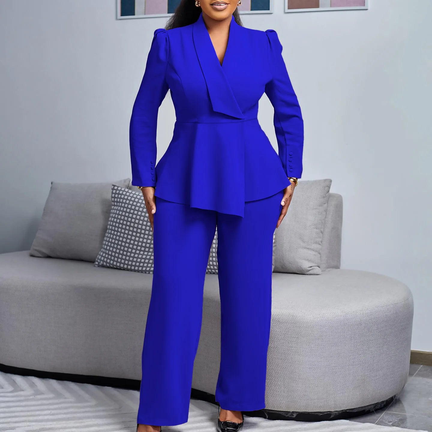 Maxy 2 Piece Set Africa Clothes Long Sleeve African Fashion Suits Tops Trousers Pants  Party Clothing for Women Outfits NEW