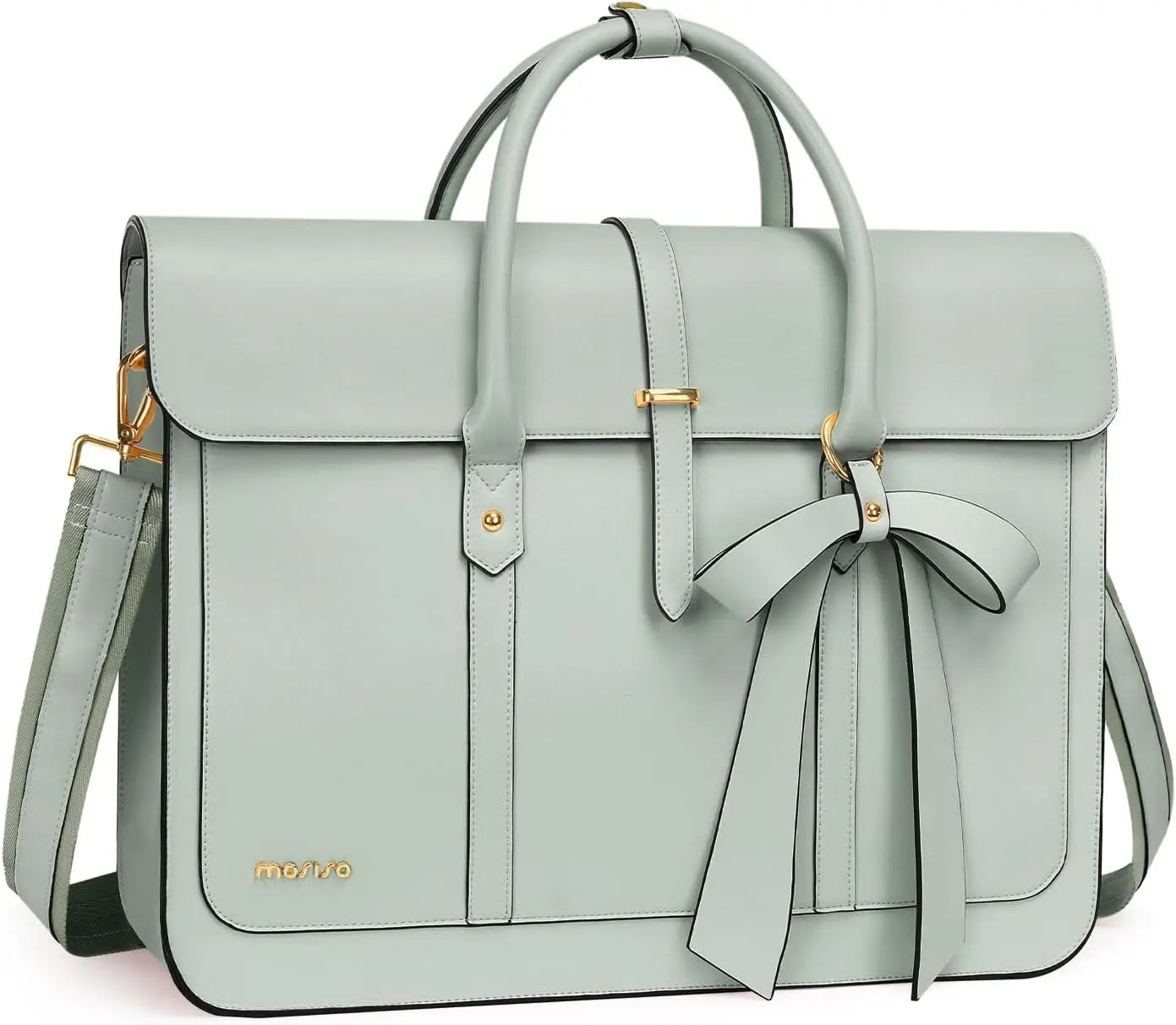 Maxy 13.3 14 15 16 17.3-inch Laptop Bag for MacBook Air Pro M3 M2 Notebook Women PU Leather Tote Laptop Shoulder Bag Backpack Handbag