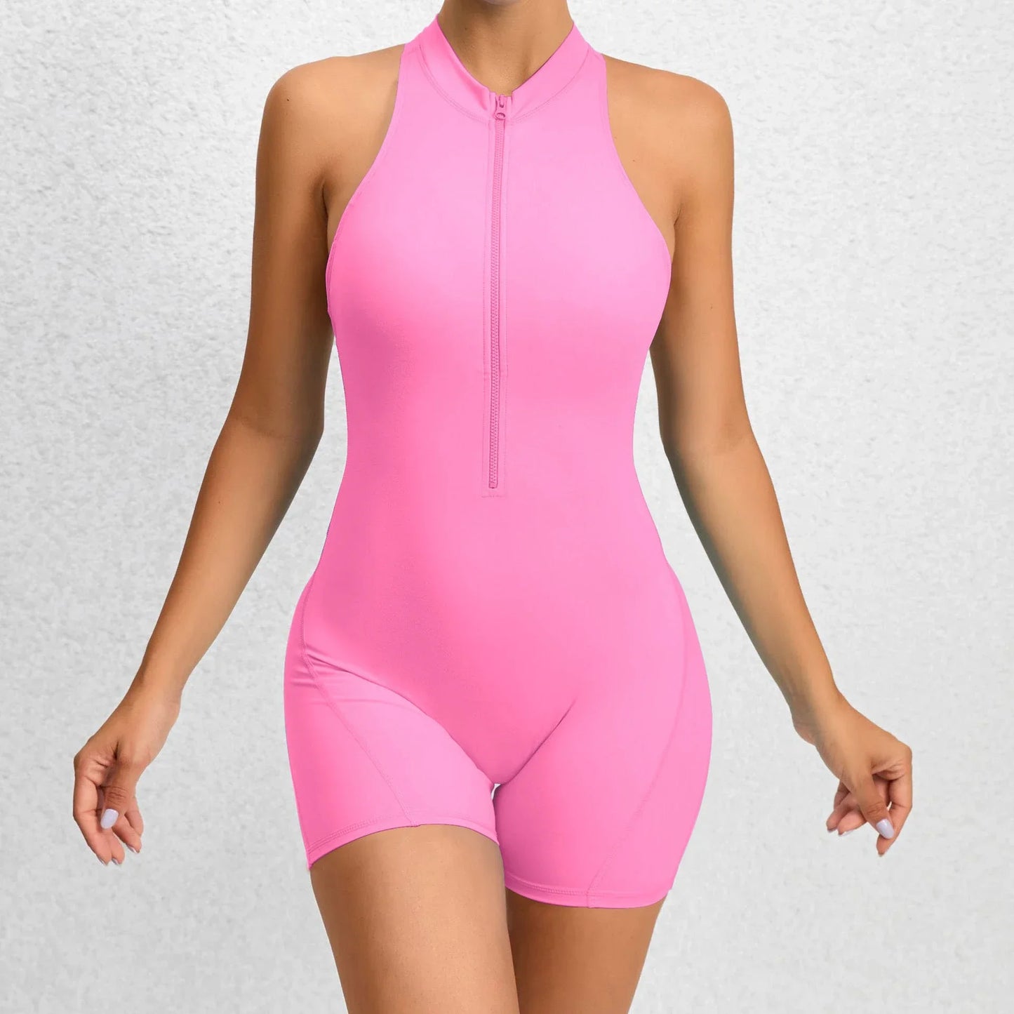 Seamless Yoga Set Jumpsuits One-Piece Zipper Sports Fitness Female Gym Fitness Beauty Back Running Training Tracksuits for Women
