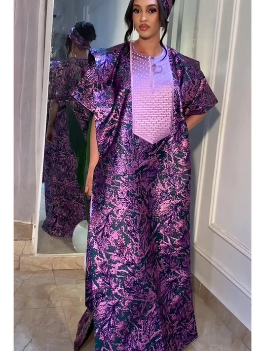 Maxy Dresses for Women Traditional Africa Clothing Dashiki Ankara Outfits Gown Abayas Robe Muslim Kaftan Maxy Long Dress