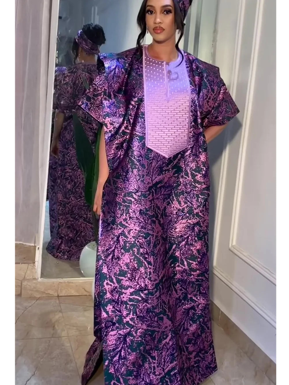 Maxy Dresses for Women Traditional Africa Clothing Dashiki Ankara Outfits Gown Abayas Robe Muslim Kaftan Maxy Long Dress