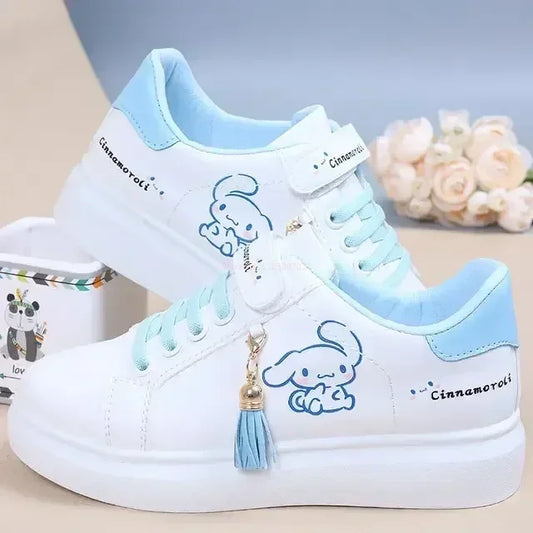 Maxy New Genuine Sanrio Kuromi Cinnamoroll Children Shoes Girls Heart Cute Anime My Melody Sneakers Soft Bottom Anti-Slip Girls Gifts