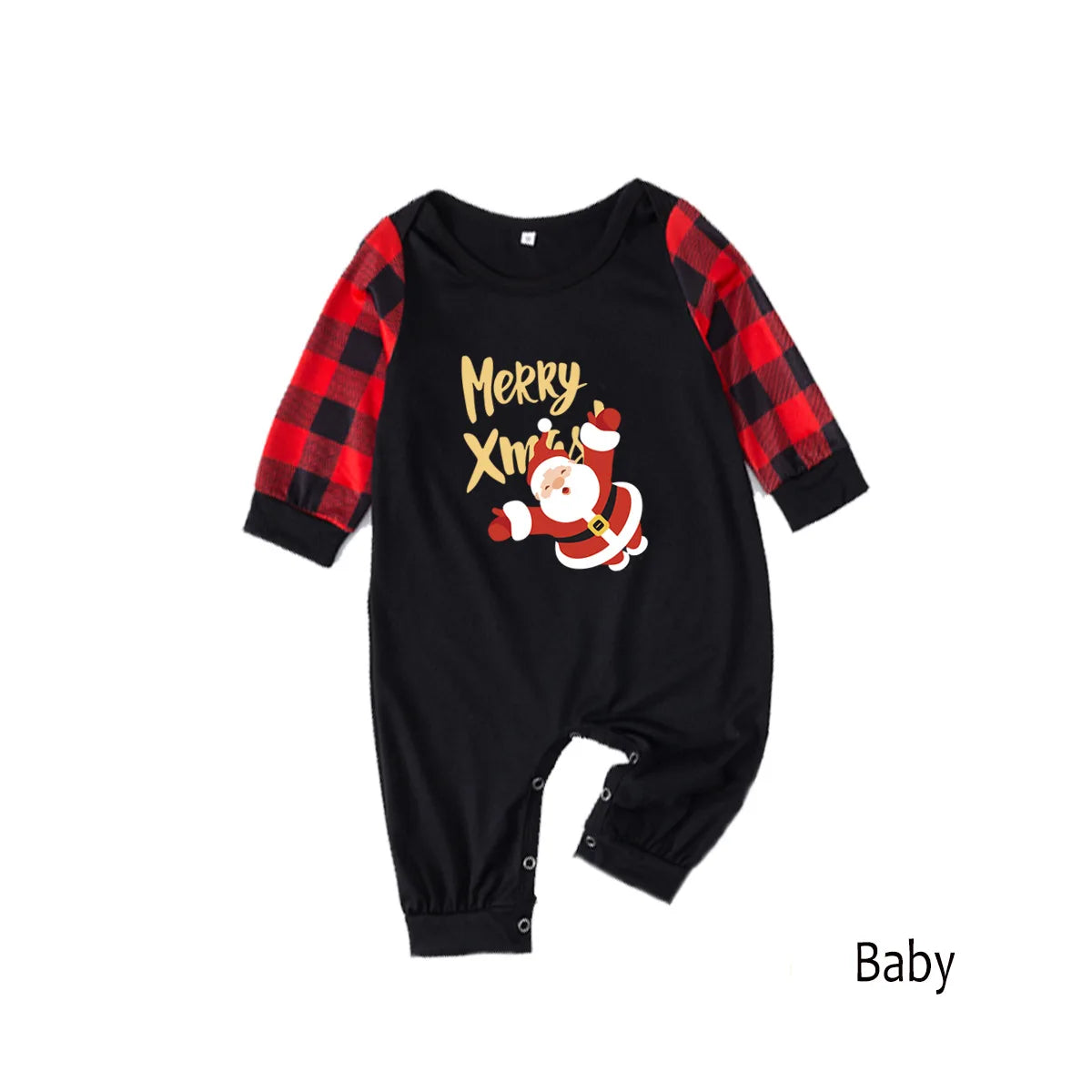 Momsey 2024 Christmas Matching Pajamas Set Merry Xmas Print Plaid Boys Girls Clothing Sets Soft Loose Sleepwear Family Look Clothes Pjs