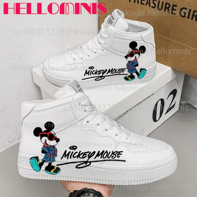 Amay mickey mouse cool Shoes 3d Print Sneakers Anime Cartoon Teenager boy High Top Outdoor Basketball Sports Casual Men woman Shoes