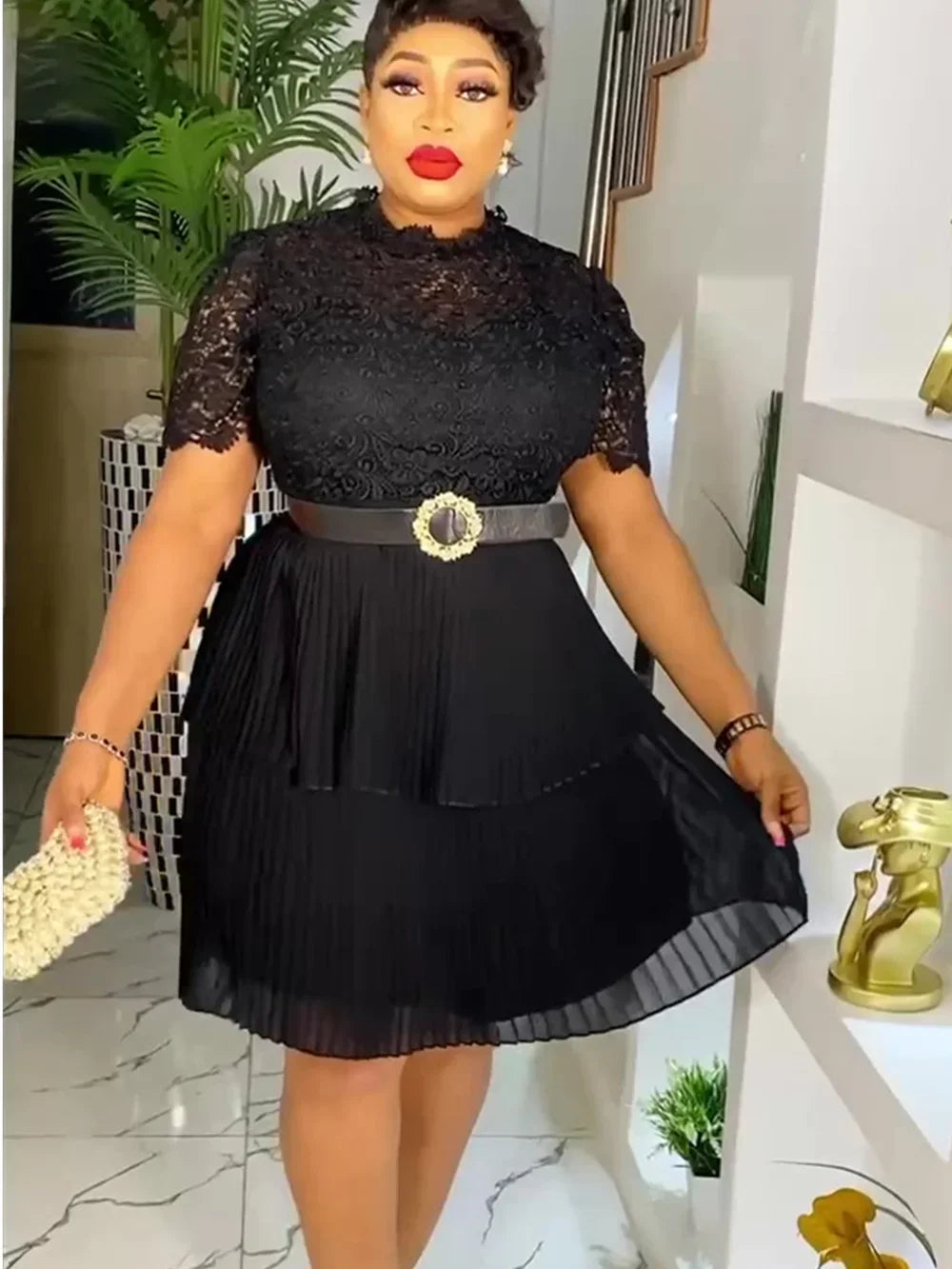 Maxy Fashion Plus Size Party Dresses for Women Dashiki Ankara Lace Evening Gowns Elegant Turkey Muslim Maxy Dress New