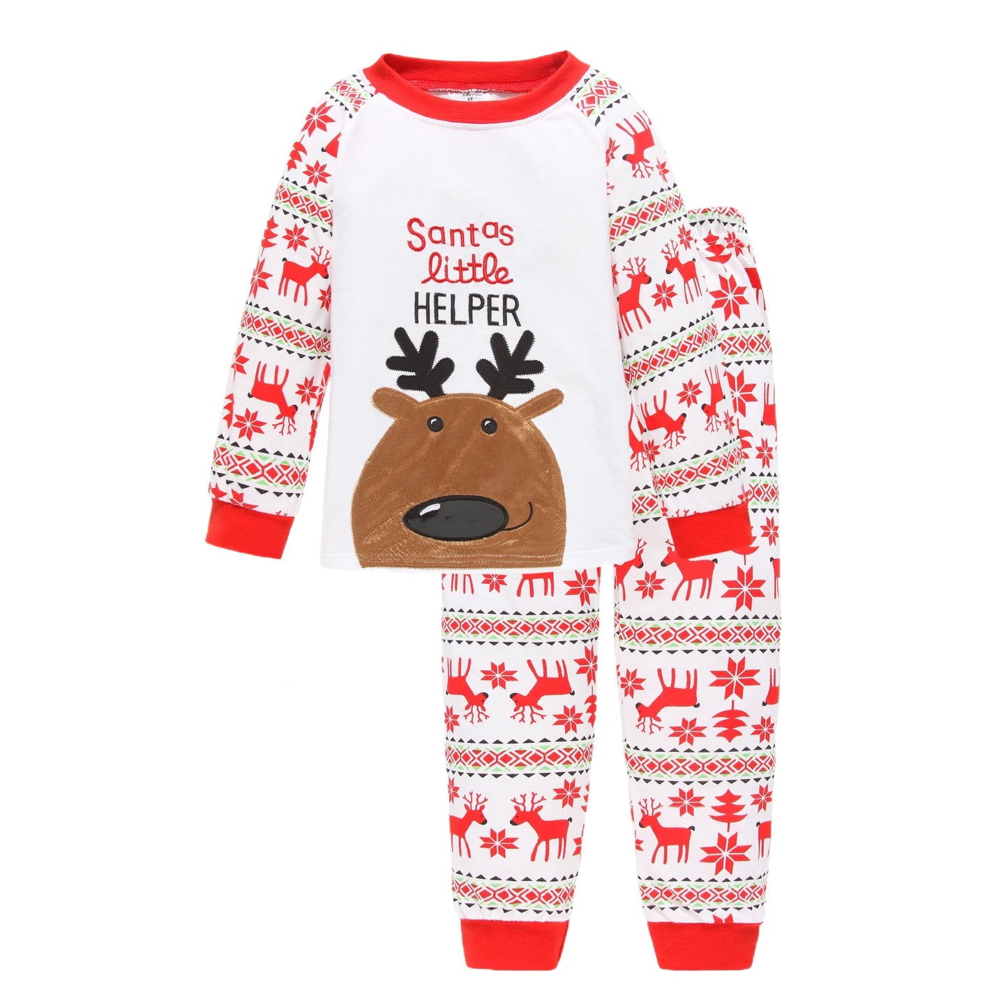 Max Cotton Children Pyjamas Set Thermal Underwear Santa Claus Christmas Pajamas Warm Comfortable Long Sleeve Top & Pants