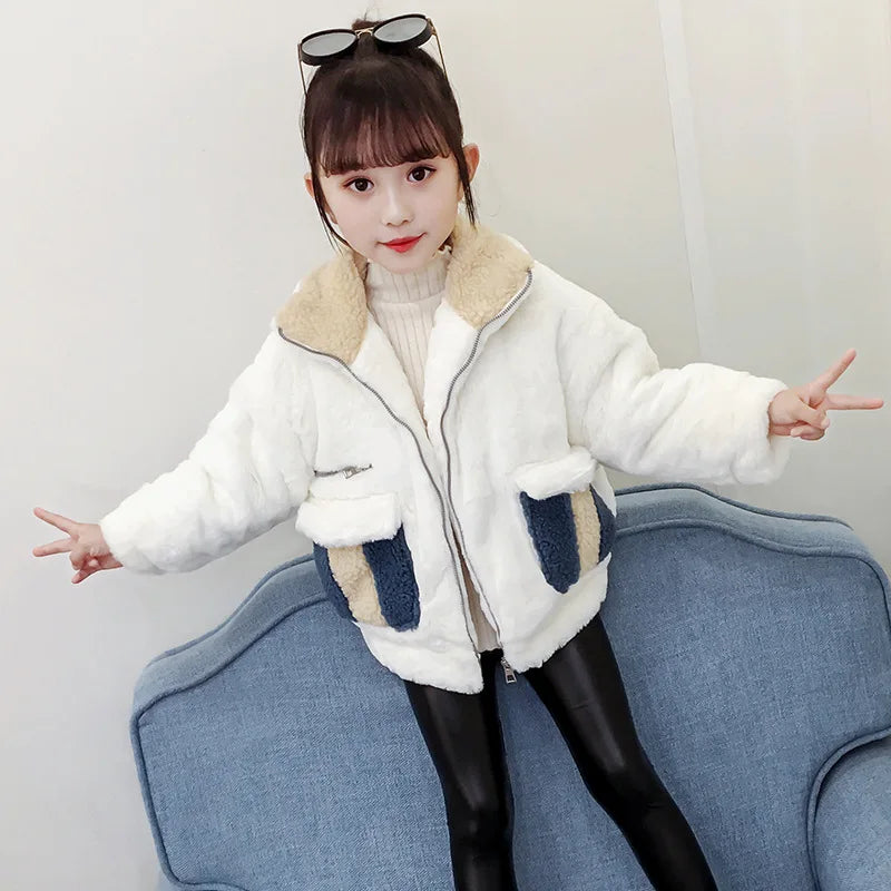 Maxy 2-12 Girl Jacket thick warm Kids autumn winter Clothes Children Jacket for Boys Outerwear Girls Coat 2024 toddlers  cotton