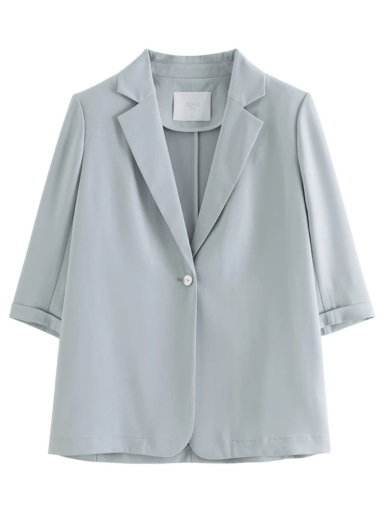 Amay ZIQIAO Blazer Skirt Long Dress Women Summer Suit New Suspender Dress Three-pieces Set Casual Office Lady Commuting Suit