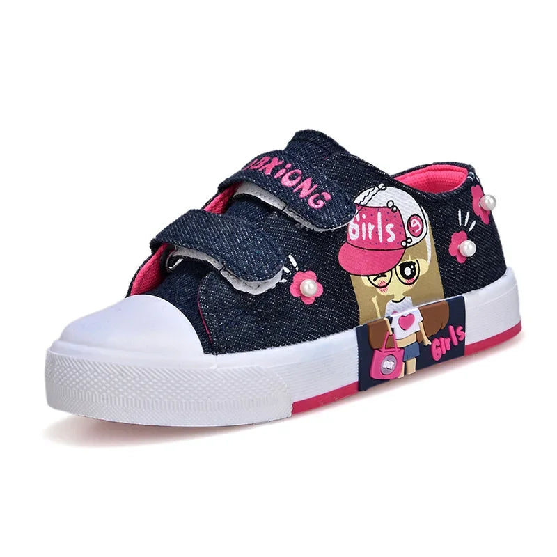 Maxy Children's Canvas Shoes Soft Bottom Fashion Kids Casual Sports Running Shoe Non-slip Breathable Toddler Flat Sneakers 21-38 Size