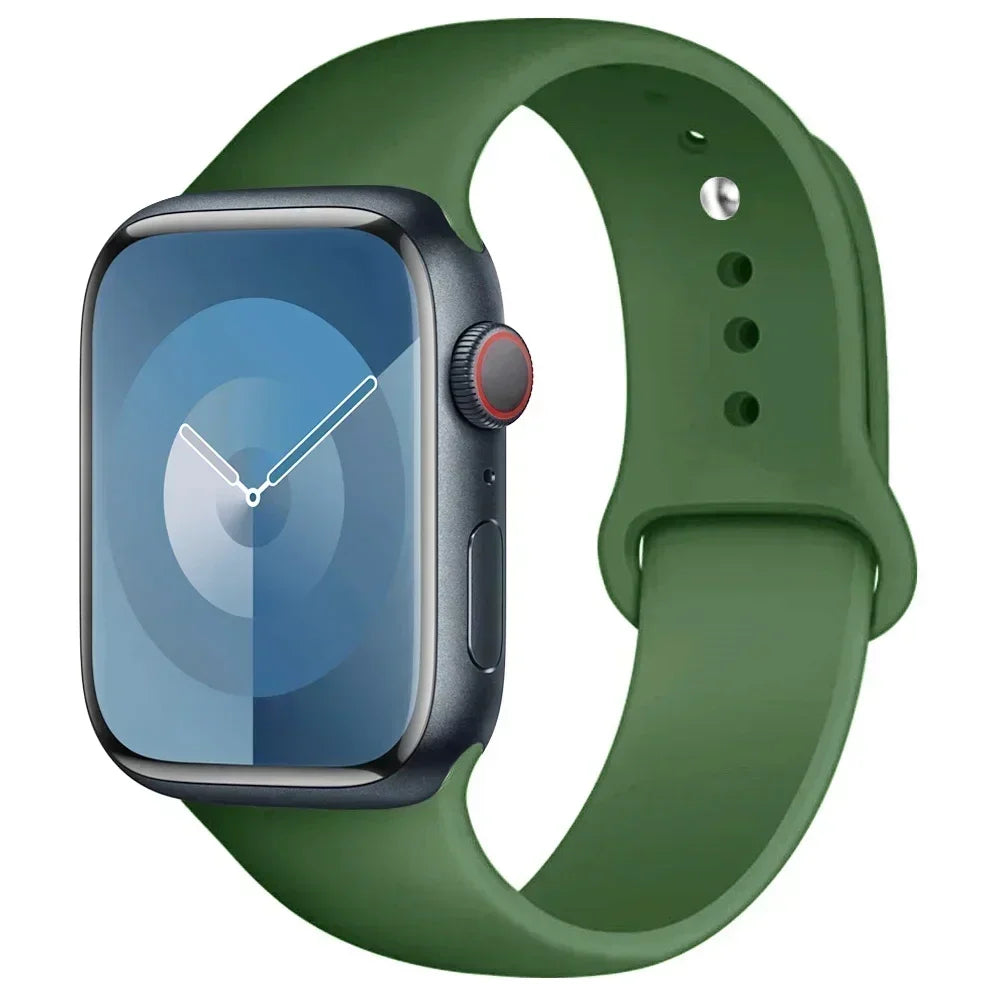 Maxy Silicone Band For Apple Watch strap 44mm 45mm 40mm 41mm 42-46mm sport bracelet iwatch series 8 7 6 5 4 9 10 11 SE-Ultra 2/3 49mm