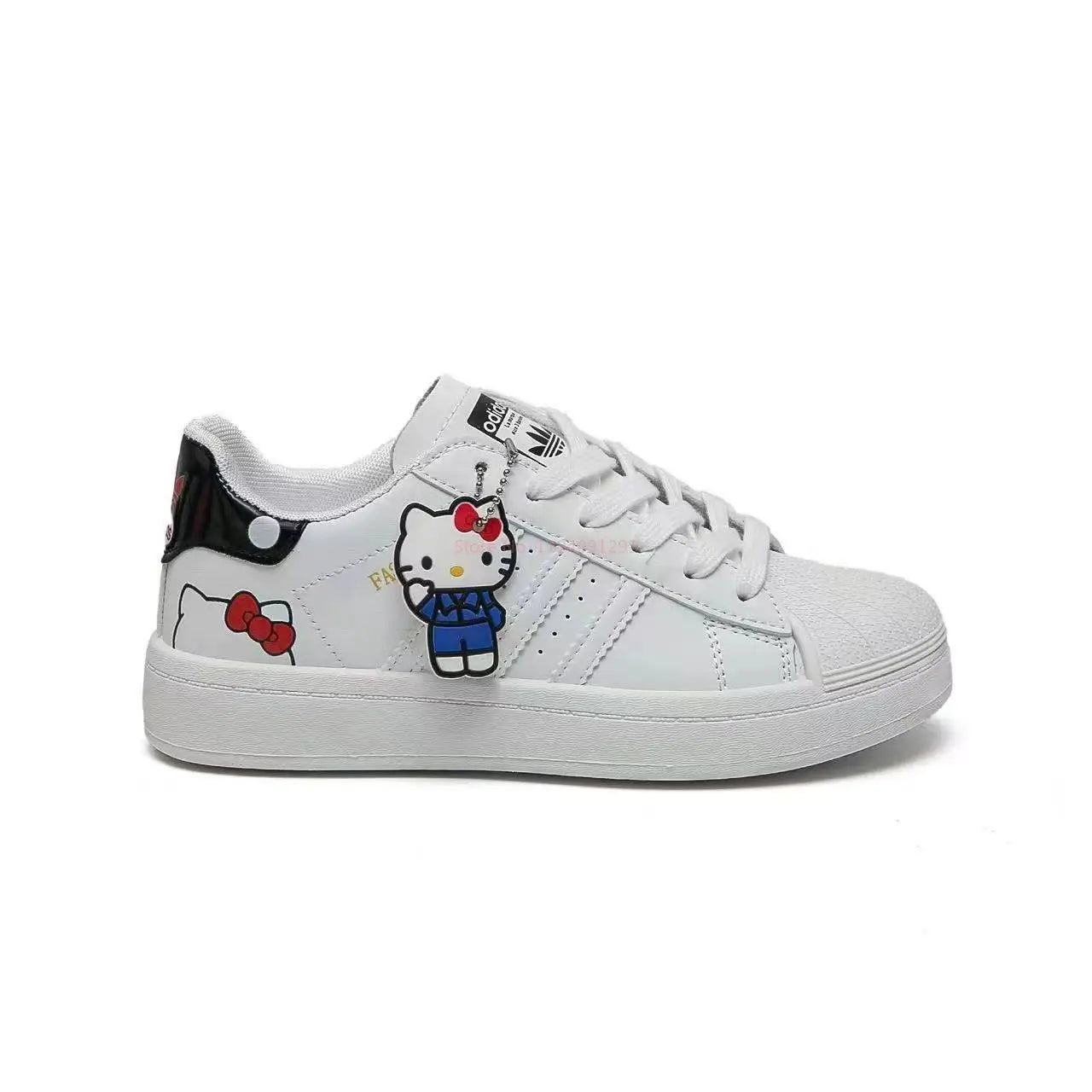 Maxy Sanrio's Kawaii Anime Hello Kitty Cute Cartoon New Couple Casual Board Shoes Lace White Shoes Sports Shoes Birthday Gift Hot Item