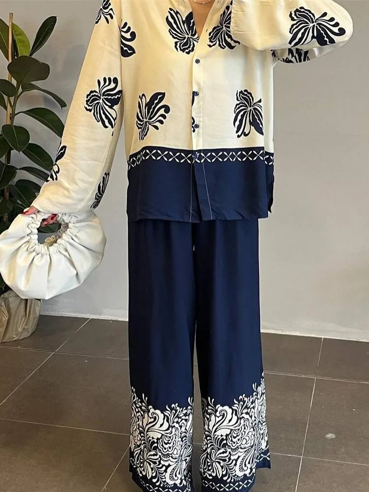 Maxy 2 Piece Women Set Dashiki African Clothes Summer Autumn New Fashion Long Sleeve Top And Pants Suit Party Lady Matching Sets